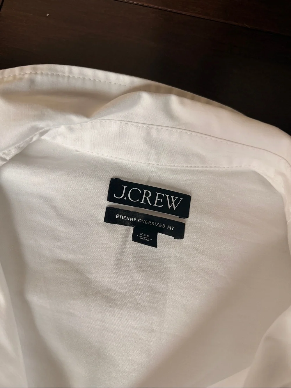 J.Crew XXS white Étienne oversized button-up shirt in lightweight oxford